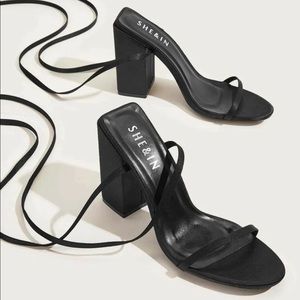 Strappy Black Heels